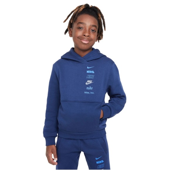 Nike Other - Kids Nike Blue Logo Hoodie Sweatshirt Size S